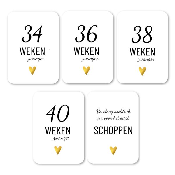 Mijlpaalkaarten zwanger