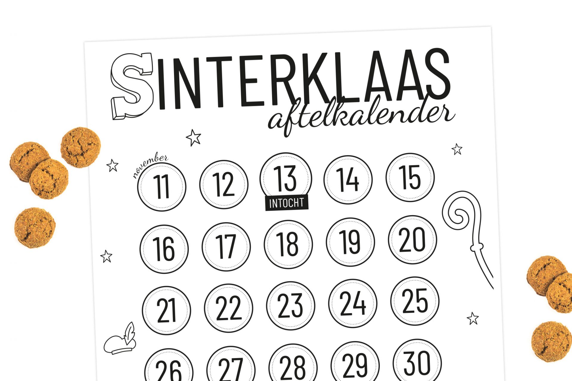 Lifestyle2Love | Sinterklaas aftelkalender | Gratis printable