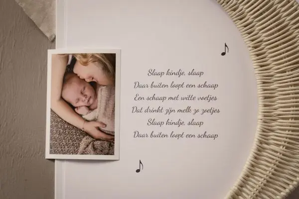 Babyboek hart gedicht